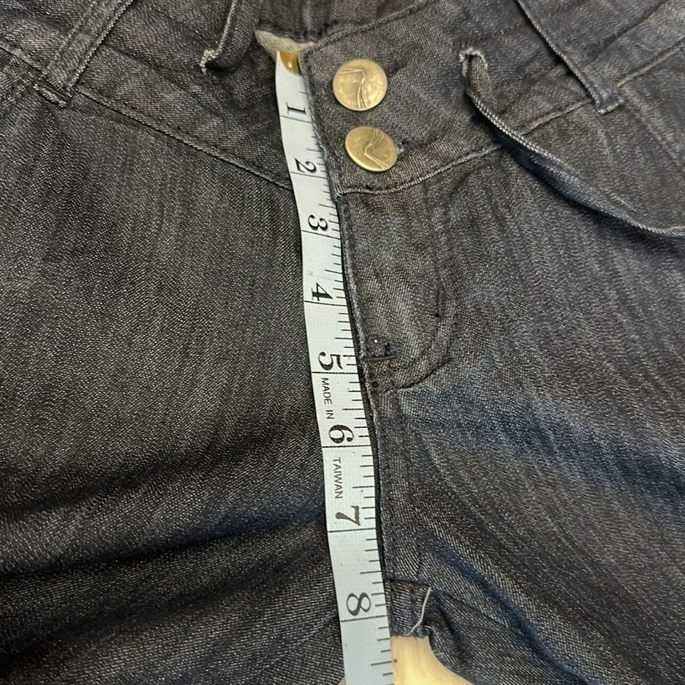 NWT Palacio Jeans Colombia Design dark blue flare bottom jeans size 1 - Picture 10 of 13